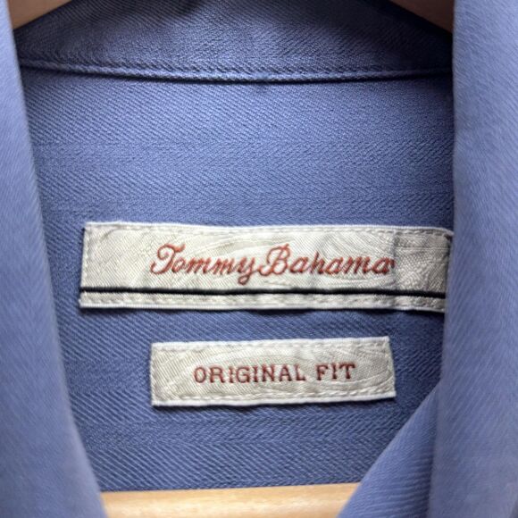 Tommy Bahama Hawaiian Camp Shirt Mens Large Silk O' Aces Embroidered Graphic - Picture 5 of 10